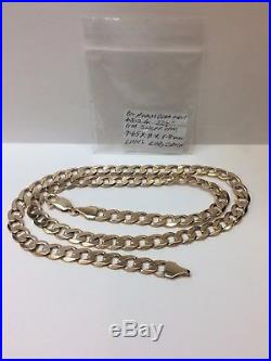 Vintage 9ct Gold 43 Grams Heavy Curb Link Necklace 22 UK Hallmark