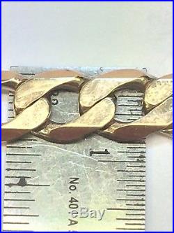 Vintage 9ct Gold 43 Grams Heavy Curb Link Necklace 22 UK Hallmark