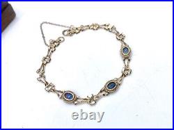 Vintage 9ct Gold And Opal Doublet Bangle. 4.00 Grams