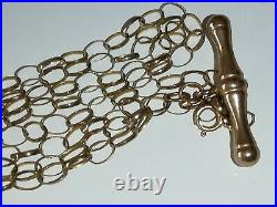 Vintage 9ct Gold Belcher Chain Necklace with T-Bar 18 Hallmarked