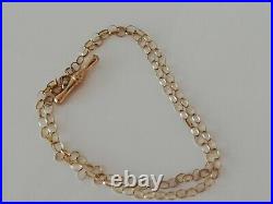 Vintage 9ct Gold Belcher Chain Necklace with T-Bar 18 Hallmarked