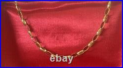 Vintage 9ct Gold Belcher Chain Rolo Chain 19 Inch Gold Necklace 9 Carat Gold 19