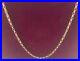 Vintage 9ct Gold Belcher Chain Rolo Chain Gold Necklace 9 Carat Gold 17 Inch