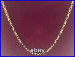 Vintage 9ct Gold Belcher Chain Rolo Chain Gold Necklace 9 Carat Gold 17 Inch