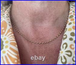 Vintage 9ct Gold Belcher Chain Rolo Chain Gold Necklace 9 Carat Gold 17 Inch