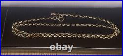 Vintage 9ct Gold Belcher Chain Rolo Chain Gold Necklace 9 Carat Gold 17 Inch