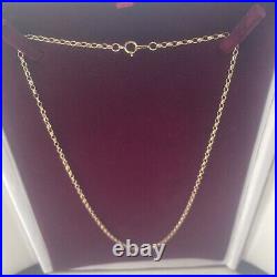 Vintage 9ct Gold Belcher Chain Rolo Chain Gold Necklace 9 Carat Gold 17 Inch