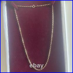 Vintage 9ct Gold Belcher Chain Rolo Chain Gold Necklace 9 Carat Gold 17 Inch