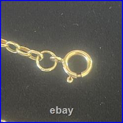 Vintage 9ct Gold Belcher Chain Rolo Chain Gold Necklace 9 Carat Gold 23 Long