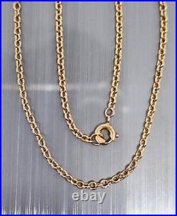 Vintage 9ct Gold Cable Chain Necklace 18 46cm