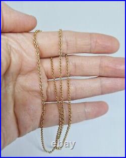 Vintage 9ct Gold Cable Chain Necklace 18 46cm