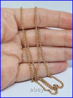 Vintage 9ct Gold Cable Chain Necklace 18 46cm