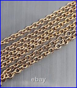 Vintage 9ct Gold Cable Chain Necklace 18 46cm