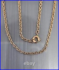 Vintage 9ct Gold Cable Chain Necklace 18 46cm