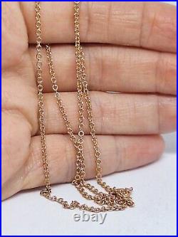 Vintage 9ct Gold Cable Chain Necklace 18 46cm