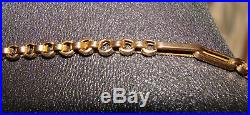 Vintage 9ct Gold Fancy Belcher Link Chain Necklace Barrel Clasp 20 12g