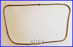Vintage 9ct Gold fancy square section Snake Link Neck Chain/ Necklace, 21 Inches