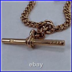Vintage 9ct Rose Gold Double Albert Pocket Watch Chain