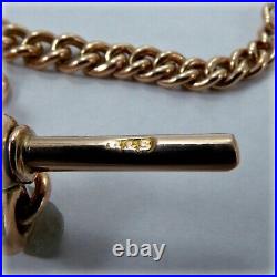 Vintage 9ct Rose Gold Double Albert Pocket Watch Chain