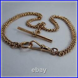 Vintage 9ct Rose Gold graduated link Double Albert 14.5 Pocket Watch Chain