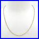 Vintage 9ct Solid Yellow Gold Facet Cable Link Fine Ladies Necklace Chain 16