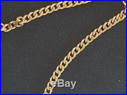 Vintage 9ct Yellow Gold Curb 3mm Link Chain Necklace Repair or Scrap 7.8 grams