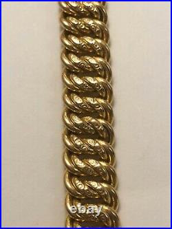 Vintage 9ct Yellow Gold Patterned Bracelet 7 Fully Hallmarked B0070