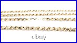 Vintage 9ct Yellow Gold Rope Twist Chain 10.40g 25 Inches Full UK Hallmark