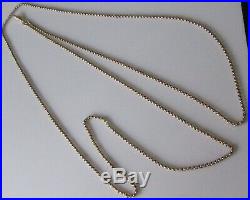 Vintage 9ct yellow gold belcher guard (25.2g) chain with Albert (61inches)