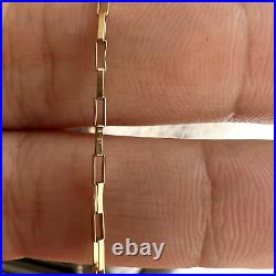 Vintage / Antique 9ct 375 Solid Gold Cross pendant Chain 41cm Necklace 2.58g