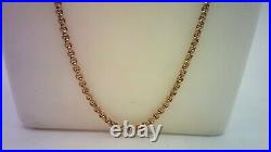 Vintage Hallmarked 9ct Gold Small Linked Belcher Chain 20.25 in Length. (D)