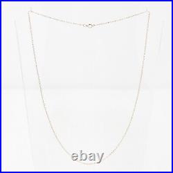 Vintage Hallmarked Solid 9ct 9k Gold Fine Cable Chain Necklace 18'