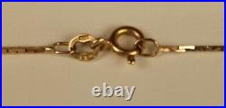 Vintage Italian 9ct gold chain necklace. Cobra Chain link 2.8g. 17 1980