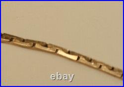 Vintage Italian 9ct gold chain necklace. Cobra Chain link 2.8g. 17 1980
