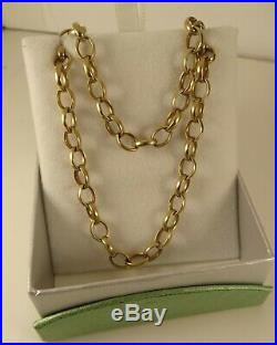 Vintage Mens LadiesBoys 18 Solid 9ct Gold BELCHER Chain Necklace 22gr 6mmHm955n