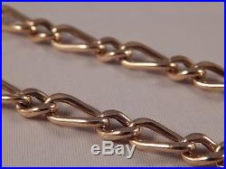 Vintage Pocket watch fob chain 9ct Gold Necklace 29g Hallmarked length 27