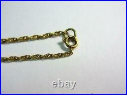 Vintage SOLID 9ct GOLD 22 inch long SINGAPORE LINK NECKLACE, CHAIN 4.3g