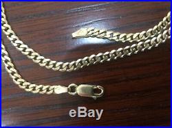 Vintage Solid 9Ct Gold Curb Link Chain Necklace 24'' 15.6 GRAMS
