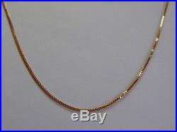 Vintage Solid 9ct Gold Box Link Chain Necklace 6.3g GIFT BOX 20 1mm Hallmarked