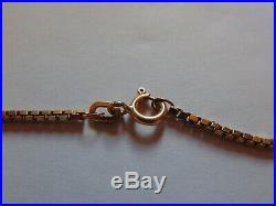 Vintage Solid 9ct Gold Box Link Chain Necklace 6.3g GIFT BOX 20 1mm Hallmarked