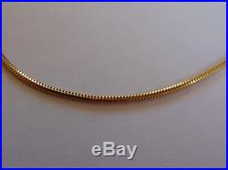 Vintage Solid 9ct Gold Snake Chain Necklace 3.5g 18 GIFT BOX Hallmarked