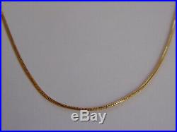Vintage Solid 9ct Gold Snake Chain Necklace 3.5g 18 GIFT BOX Hallmarked