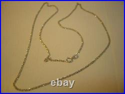 Vintage Solid 9ct White Gold Lovley Twisted Design Necklace-18 Best Quality