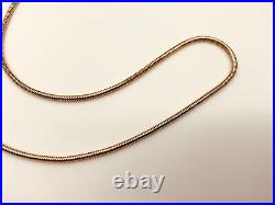Vintage Solid 9ct Yellow Gold 18 Snake Link Chain