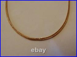 Vintage Solid 9ct gold Herringbone Chain Necklace Hallmarked 4.9g 18 2mm