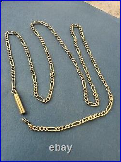 Vintage UNISEX 9Ct Gold Figaro Chain Necklace 3Gr, 2mm, 45Cm