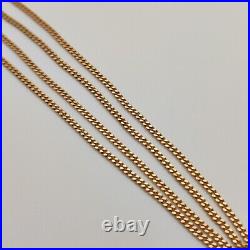 Vintage Unoaerre 9ct 375 Yellow Gold Curb Chain Necklace Length 16