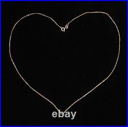 Vintage Unoaerre Italy HM Solid 9ct 9k Gold Fine Curb Chain Necklace 18.5'