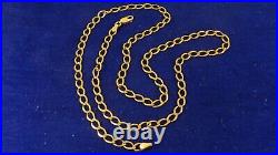 WOMENS MENS SOLID 9ct Gold CURB CHAIN NECKLACE 21 7gr 4mm HM Boxed 26ss