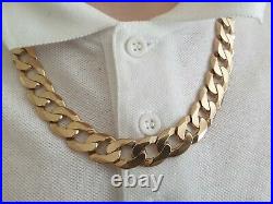WOW, VERY HEAVY&CHUNKY MENS SOLID 9CT GOLD CURB LINK NECKLACE 20,5/8LONG, 105.77g